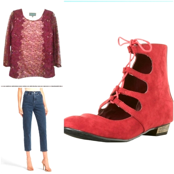 C Label Lace up Booties - Picture 2 of 7